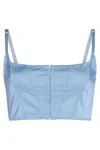 Anna October Cropped Top Above Waist Subtle Straps In Blue
