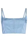 Anna October Cropped Top Above Waist Subtle Straps In Blue