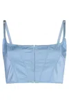 Anna October Cropped Mini Top In Blue