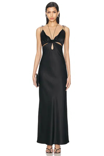 Anna October Violetta Maxi Dress In Black