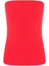 Anna October Virginia Strapless Top In Red