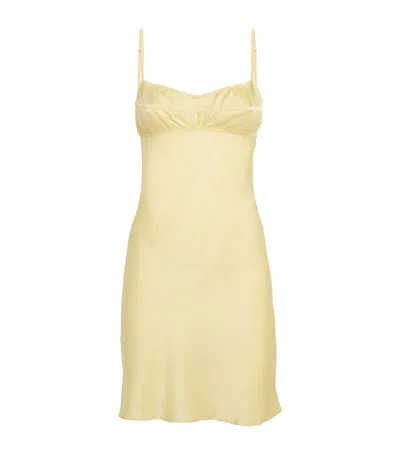Anna October Waterlily Mini Dress In Yellow