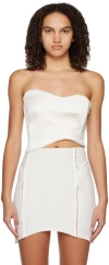 Anna October White Oriane Corset In Ivory