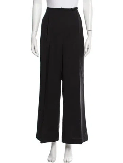 Pre-owned Anna October Wide Leg Pants In Black