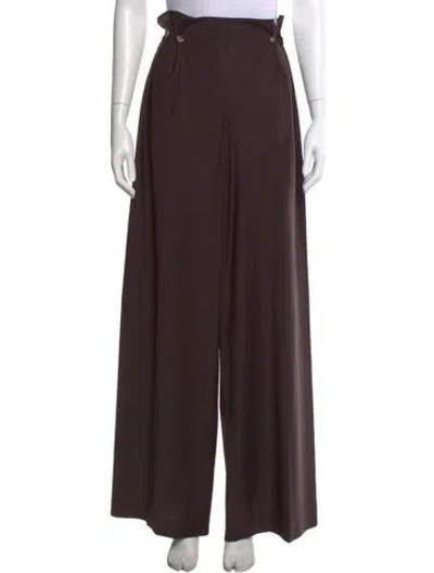 Pre-owned Anna October Wide Leg Pants In Brown