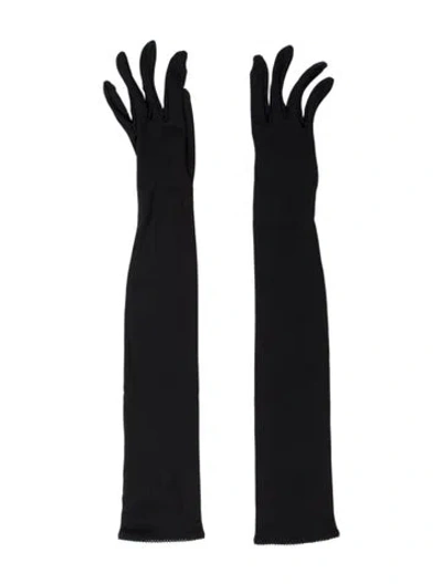 Pre-owned Anna October Women's Polyester Opera Gloves W/tags In Black
