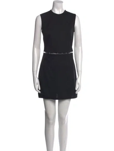 Pre-owned Anna October Wool Mini Dress In Black