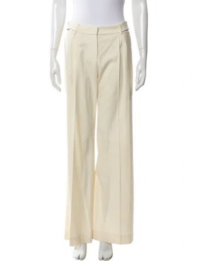 Pre-owned Anna October Wool Wide Leg Pants In Neutral