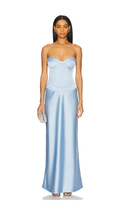 Anna October X Revolve Delancy Maxi Dress In Baby Blue
