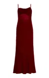 Anna October Yelena Maxi Dress In Burgundy