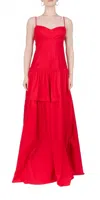 Anna October Yulitta Maxi Dress In Red In Red