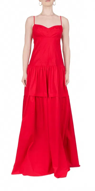 Anna October Yulitta Maxi Dress In Red