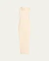 Anna Quan Amali Draped Cowl-neck Jersey Dress In White