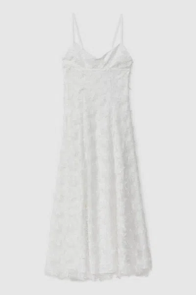 Anna Quan Applique Drop Waist Maxi Dress In White