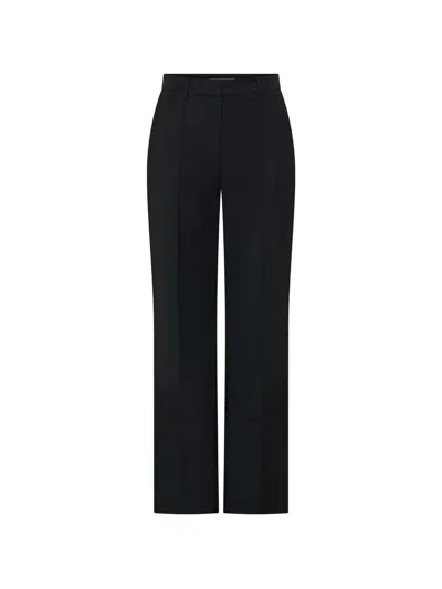 Anna Quan Archie Pleated Trousers In Black