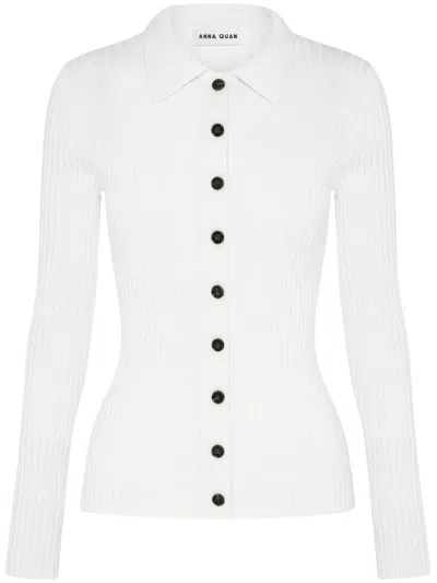 Anna Quan Ashlen Cotton Cardigan In Neutrals