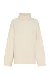 Anna Quan Aspen Knit Turtleneck Sweater In White