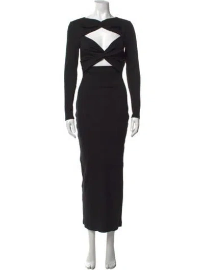 Pre-owned Anna Quan Asymmetrical Long Dress In Black