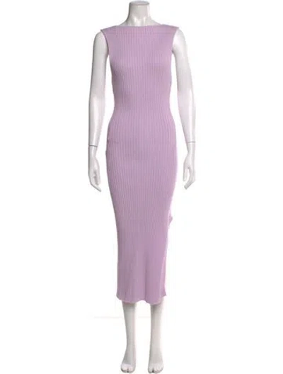 Pre-owned Anna Quan Bateau Neckline Long Dress In Purple