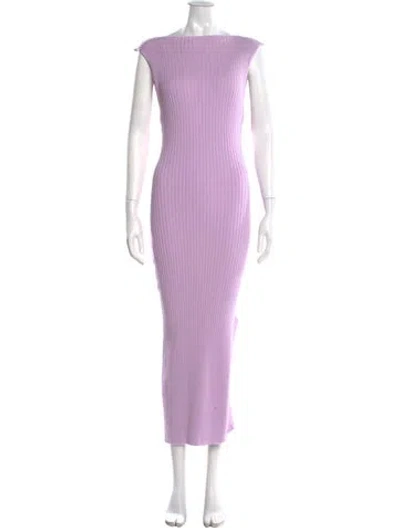 Pre-owned Anna Quan Bateau Neckline Long Dress W/ Tags In Purple