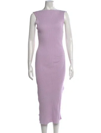 Pre-owned Anna Quan Bateau Neckline Midi Length Dress In Purple