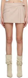 Anna Quan Beige Tyra Miniskirt In Sasso