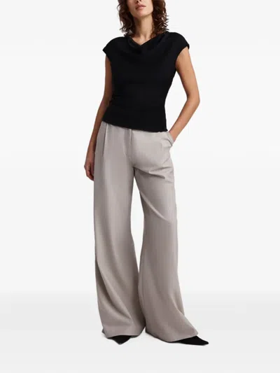 Anna Quan Bessette Cowl-neck Blouse In Black