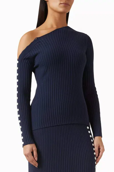 Anna Quan Bryn One-shoulder Top In Sailor In Multi