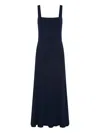 Anna Quan Chantelle Square-neck Maxi Dress In Blue