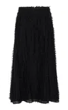 Anna Quan Clara Fil Coupé Midi Skirt In Black