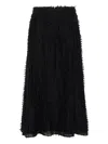 Anna Quan Clara Fringed Maxi Skirt In Black