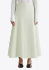Anna Quan Clara Mid-rise Midi Skirt In Lime