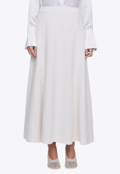 Anna Quan Clara Mid-rise Midi Skirt In White