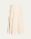 Anna Quan Clara Tweed Maxi Skirt In Porcelain