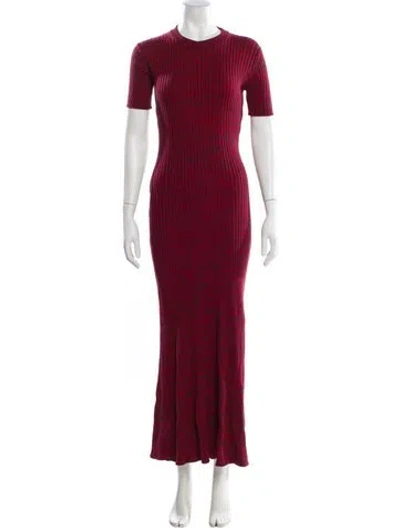 Pre-owned Anna Quan Crew Neck Long Dress In Brown