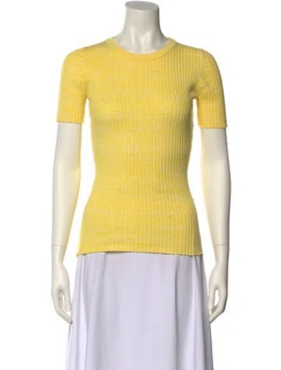 Pre-owned Anna Quan Crew Neck Short Sleeve T-shirt In Yellow