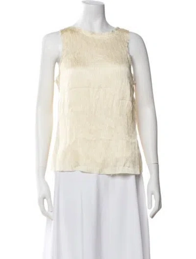 Pre-owned Anna Quan Crew Neck Sleeveless Top In Yellow