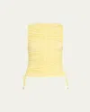 Anna Quan Dani Ruched Drawstring Top In Limoncello