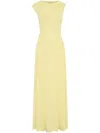Anna Quan Flared-design Midii Dress In Yellow