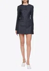 Anna Quan Tailored Button Through Mini Dress In Black