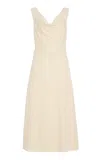 Anna Quan Evelyn Striped Midi Dress In Gold