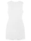 Anna Quan Feather-detailing Mini Dress In White