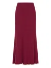 Anna Quan Felicia Ribbed Midi Skirt In Red