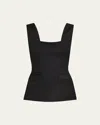 Anna Quan Felicity Sleeveless Wool Top In Black