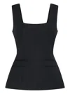 Anna Quan Felicity Wool Top In Black