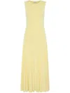 Anna Quan Flared-design Midii Dress In Yellow