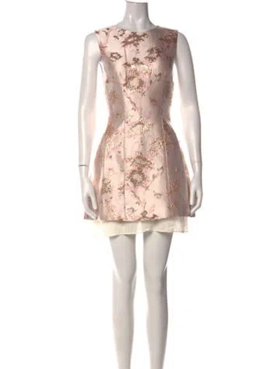 Pre-owned Anna Quan Floral Print Mini Dress W/ Tags In Multicolor