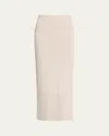 Anna Quan Gia Ribbed Midi Skirt In Sterling
