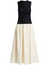 Anna Quan Isla Shirred Drop-waist Midi Dress In Black