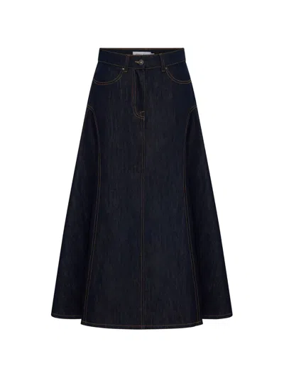 Anna Quan Judd Panelled Skirt In Blue